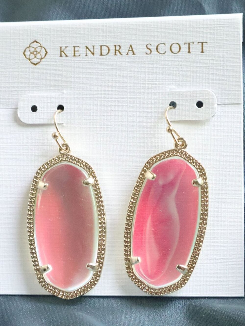 Kendra Scott Elle Gold Earrings - Dichroic Glass